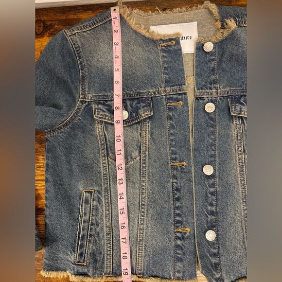 Juicy Couture Big Bling Raw Collar Denim Jacket Size: Medium NWOT - Picture 13 of 13